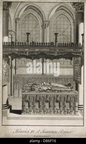 Tomba di re Enrico IV e Giovanna di Navarra Foto Stock