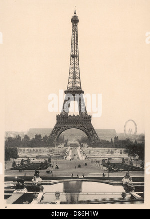 Parigi Torre Eiffel 1900 Foto Stock