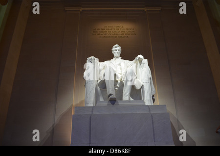 Abramo Lincoln Memorial a Washington D.C. Foto Stock