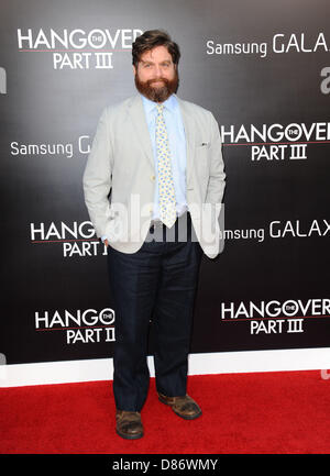 Los Angeles, California, USA. Il 20 maggio 2013. Zach Galifianakis frequentando il Los Angeles Premiere di ''la sbornia della parte III"" tenutasi presso il Village Theatre di Westwood, California nel maggio 20,2013. 2013(Immagine di credito: credito: D. lunga/Globe foto/ZUMAPRESS.com/Alamy Live News) Foto Stock