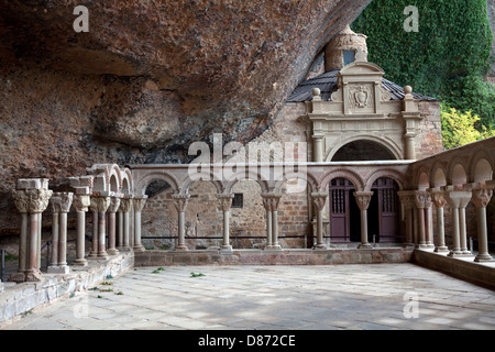 Monastero di San Juan de la Peña. Arte romanica del XI secolo Foto Stock