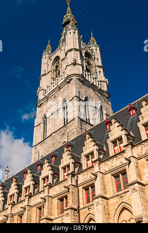 La cella campanaria Belfort Gent Belgio Foto Stock