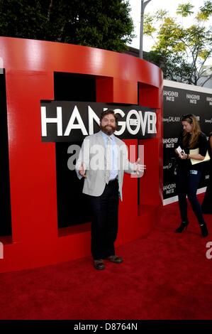 Los Angeles, California, USA. Il 20 maggio 2013. Zach Galifianakis presso gli arrivi per la sbornia: PARTE III Premiere, Westwood Village Theatre di Los Angeles, CA Maggio 20, 2013. Foto Da: Michael Germana/Everett raccolta/Alamy Live News Foto Stock
