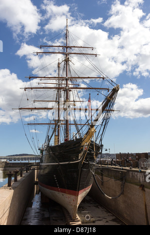 RRS Discovery a 'Discovery Point' Dundee Scotland. Nave esplorativa Polar Foto Stock