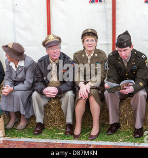 Reenactors a Stoke Bruerne 2012 Villaggio al weekend di guerra Foto Stock