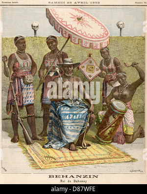 Regno di Dahomey. Re Behanzin Foto Stock