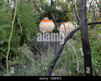 Londra, Regno Unito. Il 20 maggio 2013. Dopo il fuoco giardino. Londra, Regno Unito. Credito: Ian Thwaites / Alamy Live News Foto Stock