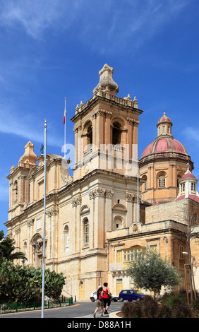 Malta, Vittoriosa, Birgu, Chiesa di San Lorenzo Foto Stock