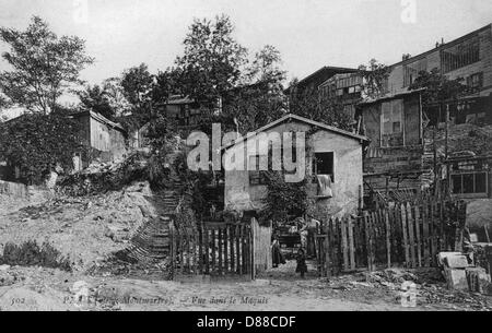 Scena nel Maquis, Montmartre, Parigi, Francia Foto Stock