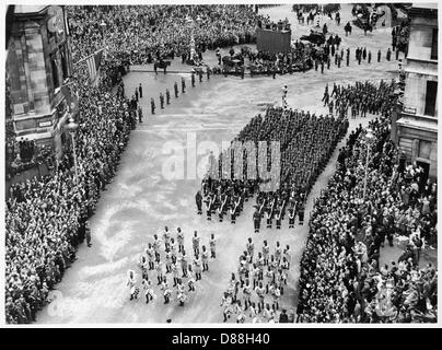 La Giornata della Vittoria sfilata Foto Stock