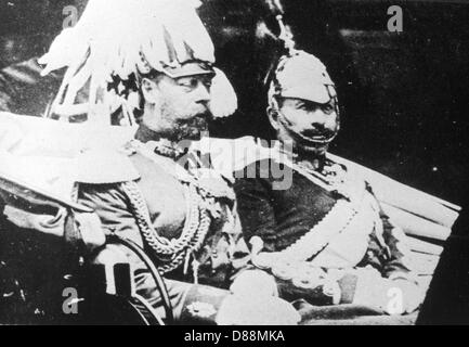 George V Wilhelm II 1913 Foto Stock