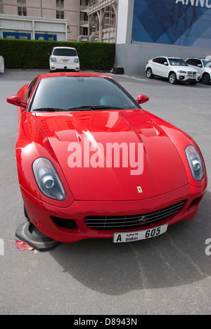 Rosso Ferrari 599 GTB Fiorano Auto sportiva Foto Stock