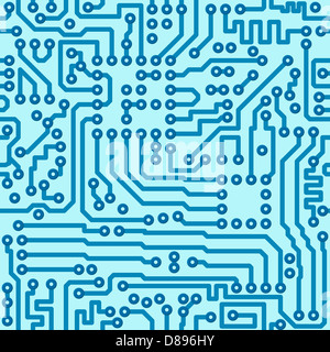 La tecnologia elettronica digitale del circuito scheda blu - modello senza giunture Foto Stock