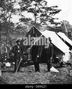 LINCOLN A ANTIETAM/PHOT Foto Stock