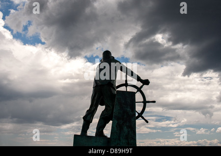 Il Gloucester Fisherman's Memorial in Gloucester, Massachusetts. Foto Stock