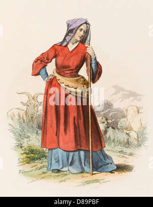 French Peasant Dress Foto Stock