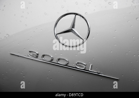 Mercedes Benz 300 SL ala di gabbiano badge Foto Stock