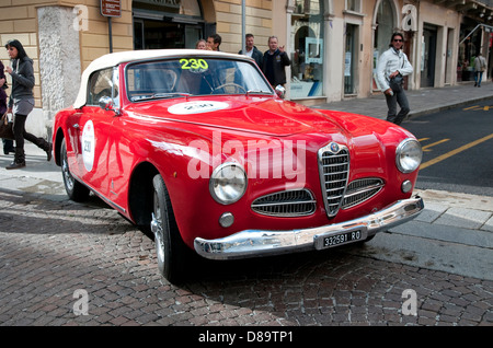 Alfa Romeo 1900 sprint cabriolet, 1000 mille miglia, Brescia, lombardia, italia Foto Stock