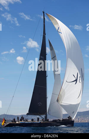 Barcellona, Spagna. Il 22 maggio 2013. spinnaker battenti il giorno uno a 40 Trofeo de vela Conde Godo del Real Club Nautico de Barcelona. Credit: Azione Plus immagini di sport/Alamy Live News Foto Stock