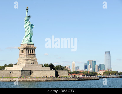 Statua della Libertà New York NY,Statua della Libertà,il porto di New York, Foto Stock