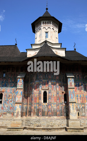 Il Monastero Moldovita è un rumeno monastero ortodosso situato nel comune di Vatra Moldovitei, Provincia di Suceava, Moldavia, Foto Stock