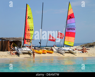 Playa de Ses Illetes, Formentera, isole Baleari, Spagna Foto Stock