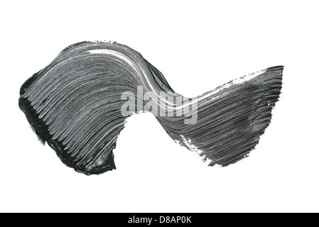 Deflessione da taglio di mascara su sfondo bianco Foto Stock