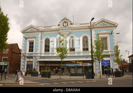 Newport Shropshire England Regno Unito Italinate facciata di Newport Market Hall costruito nel 1860 su High Street Foto Stock