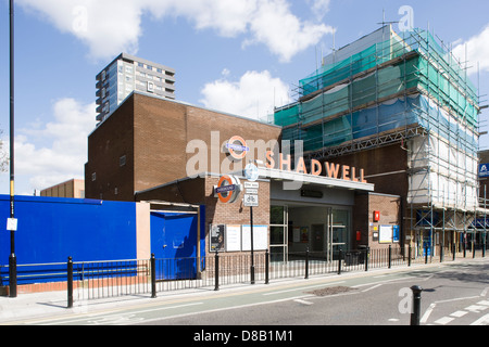 London Overground East London Railway Shadwell Station Foto Stock