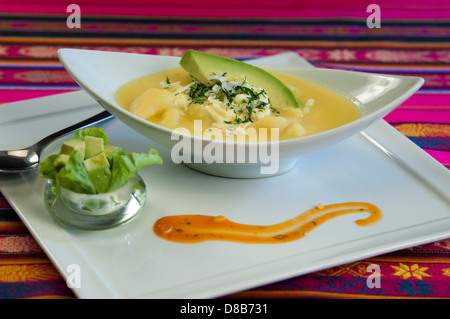 Formaggio ecuadoriano e la zuppa di patate Foto Stock