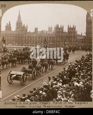 MARZO DELLA VITTORIA DELLA PRIMA GUERRA MONDIALE A LONDRA Foto Stock