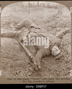 IL SOLDATO TEDESCO MORTO DELLA PRIMA GUERRA MONDIALE Foto Stock