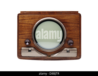 Retro TV in legno Foto Stock