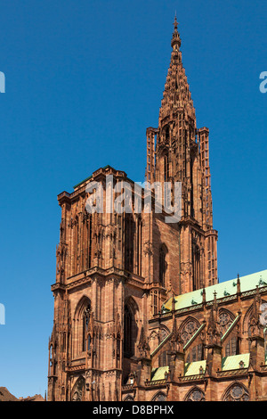 La cattedrale di Notre Dame cattedrale gotica a Strasburgo Alsazia, Francia, Europa Foto Stock