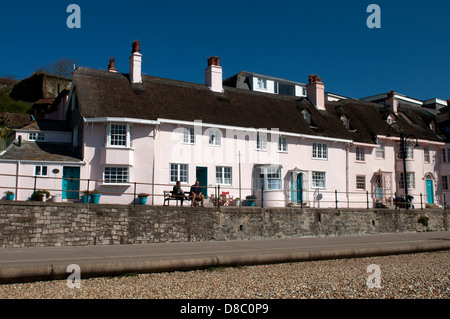 Di fronte al mare, Lyme Regis, Dorset, England, Regno Unito Foto Stock