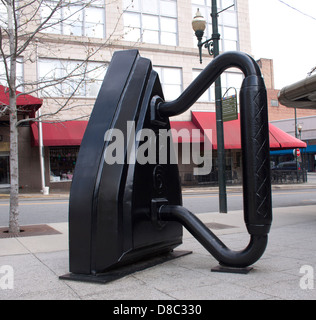 Ferro gigante scultura in Asheville Carolina del Nord Foto Stock