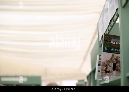Hay Festival 2013, Wales, Regno Unito. Il 24 maggio 2013. Festival di fieno, POWYS, GALLES, 2013 24/05/13 navigando gli scaffali nel fieno bookshop. Viste generali del fieno fesitval letteraria 2013, POWYS, GALLES. Foto di: Ben Wyeth/Alamy Live News Foto Stock