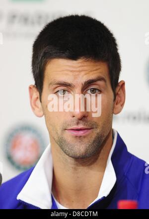 24 05 2013 Parigi Francia. Novak Djokovic Srb Roland Garros tennis open annuncio stampa e disegnare. Foto Stock