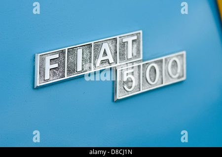 Close-up di un auto classica - Fiat 500. Foto Stock