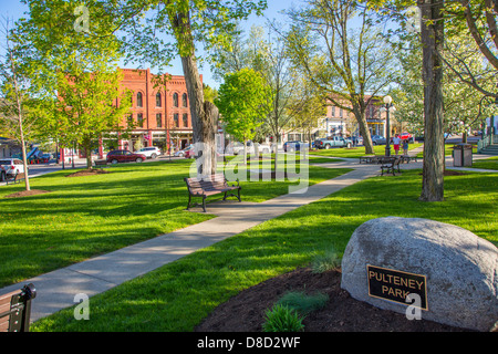 Pulteney Park nel villaggio di Hammondsport in Finger Lakes reion dello Stato di New York Foto Stock