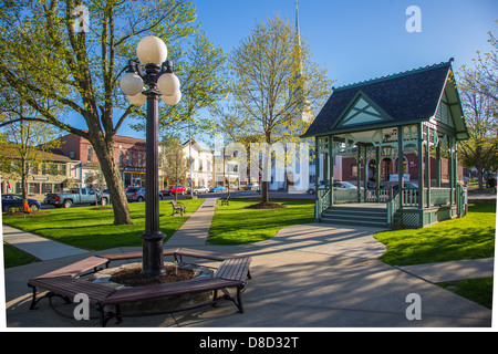 Pulteney Park nel villaggio di Hammondsport in Finger Lakes reion dello Stato di New York Foto Stock