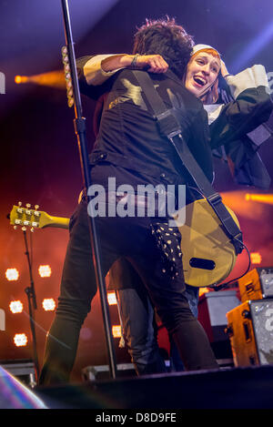 Rho Milano Italia. Il 24 maggio 2013. Il punk rock band americana Green Day esegue a Arena Fiera durante il '99 rivoluzione Tour 2013". Credito: Rodolfo Sassano/Alamy Live News Foto Stock