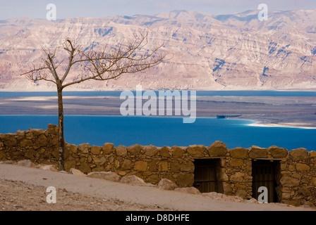 Deat vista sul mare della città antica Masada Foto Stock