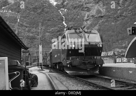 Ferrovia Flams Bana in mono Foto Stock