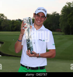 Wentworth, Virginia Water, UK. 26 Maggio, 2013. Matteo Manassero (ITA) vince il 2013 BMW PGA Championship di Wentworth Golf Club. Foto Stock