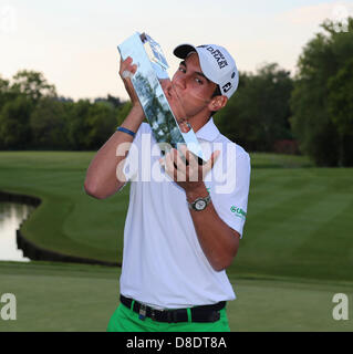 Wentworth, Virginia Water, UK. 26 Maggio, 2013. Matteo Manassero (ITA) vince il 2013 BMW PGA Championship di Wentworth Golf Club. Foto Stock