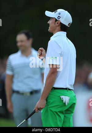 Wentworth, Virginia Water, UK. 26 Maggio, 2013. Matteo Manassero (ITA) vince il 2013 BMW PGA Championship di Wentworth Golf Club. Foto Stock