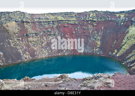 Keriò, o Kerith, Kerid Volcanic Crater Lake, Islanda, Europa Foto Stock