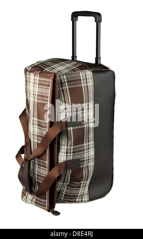 Nizza valigetta in pelle isolati su sfondo bianco Foto Stock