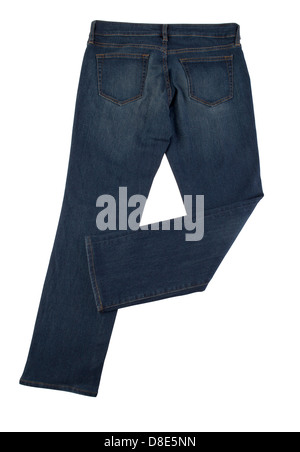 Dark blue jeans sul lato posteriore Foto Stock